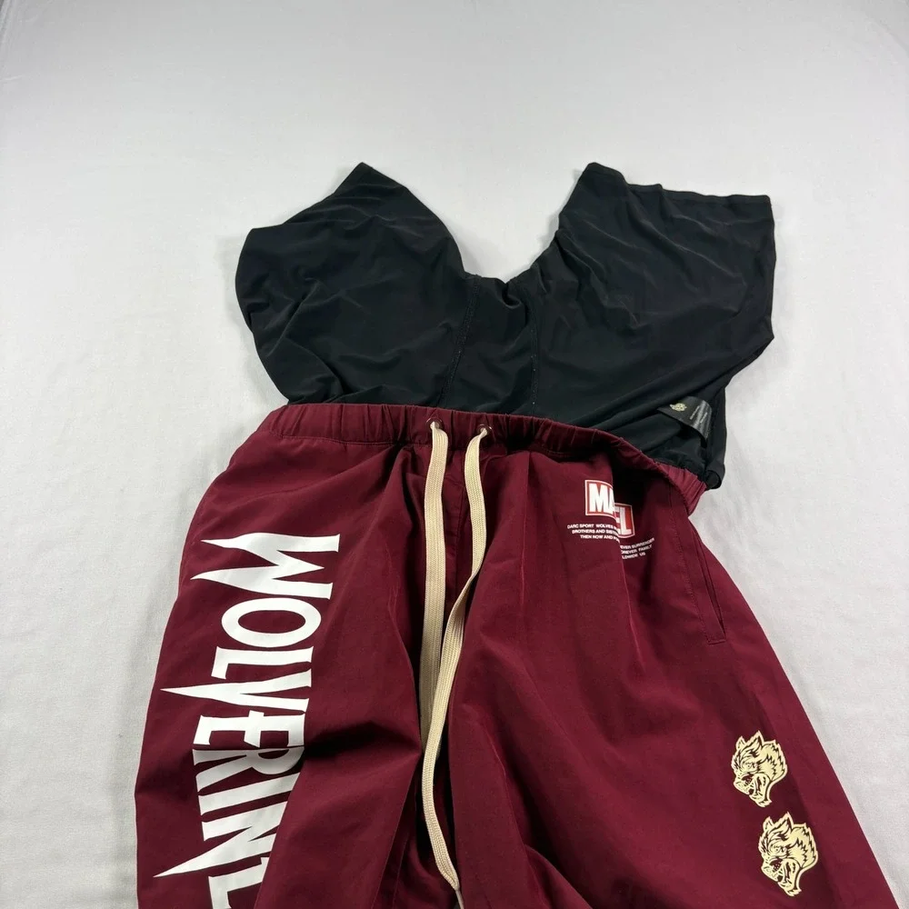 Darc Sport Wolverine Shorts Mens Large Red Marvel Hero Elite Athletic Lined
